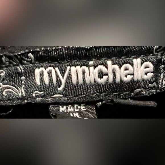 My Michelle Sheer Sleeve Black Pullover Lined Button Front Mini Dress. Small. - Picture 7 of 8